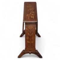 Thomas Jeckyll, attributed. Subtle Anglo-Japanese Style Drop Leaf Oak Occasional Table - Thumbnail 1