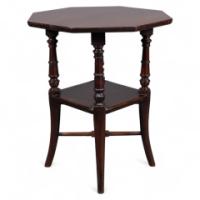 Jas Shoolbred Attributed, Aesthetic Movement Octagonal Mahogany Side Table