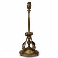 Arts & Crafts Brass Table Lamp In the style of C. F. A. Voysey