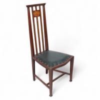 Joseph Maria Olbrich Attributed, art Nouveau Inlaid Side Chair