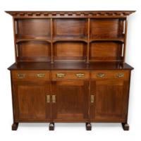Phillip Webb Attributed, Aesthetic Movement Walnut Arts & Crafts Style Dresser Sideboard by Morris & Co