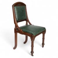 John Pollard Seddon Attributed, a Gothic Revival Oak Side or Desk Chair - Thumbnail 1