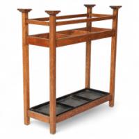 A Simple Arts & Crafts Oak umbrella and stick stand - Thumbnail 1