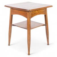 Inglesant of Leicester. Arts & Crafts Oak Two-tier Side Table - Thumbnail 1