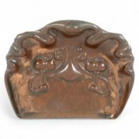 Beldray. Arts & Crafts Copper Crumb Tray with Impressed Floral Decoration