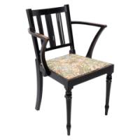 Morris & Co. Arts & Crafts Beech Armchair with Morris Fabric Seat