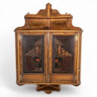 Gillow & Co., Thomas Jeckyll Attributed, anglo-Japanese Marquetry Corner Cupboard
