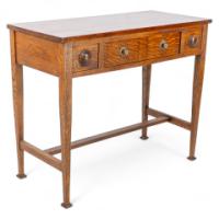 Shapland & Petter. Oak Arts & Crafts Hall/side Table or Small Desk - Thumbnail 1