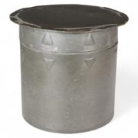 Liberty & Co., an Arts & Crafts Pewter Biscuit Barrel