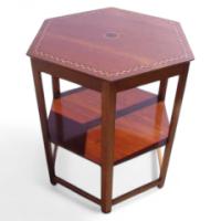 Shapland & Petter. A mahogany hexagonal sidetable - Thumbnail 1