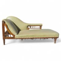 Moyar Smith for Collinson & Lock. Chaise Lounge with triangular 'A' frame to one end - Thumbnail 1