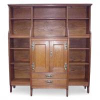 Maple & Co., Excellent Quality Oak Arts & Crafts Breakfront Sideboard/bookcase - Thumbnail 1