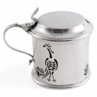 A little Arts & Crafts silver mustard pot - Thumbnail 1