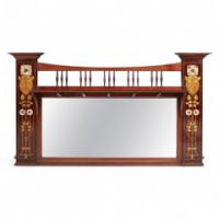 Shapland & Petter. An exhibition quality Arts Crafts mahogany Mirror - Thumbnail 1