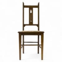 E. A. Taylor for Wylie & Lochhead. An Oak Arts & Crafts chair - Thumbnail 1