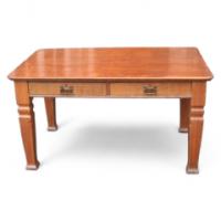 Shapland & Petter Attributed, a Very Well-Crafted Arts & Crafts Oak Two-drawer Desk