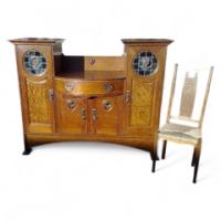 Shapland & Petter. An Arts & Crafts Oak sideboard in the Glasgow Style - Thumbnail 1