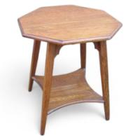 Liberty & Co., attributed, Large Octagonal Arts & Crafts Oak Side Table