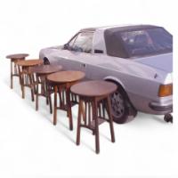 Five matching Arts & Crafts Oak sidetable - Thumbnail 1