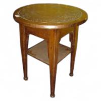 Excellent Quality Copper Topped Arts & Crafts Oak Side Table - Thumbnail 1