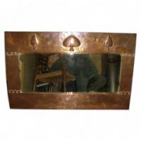 Liberty & Co. A copper mirror with hand formed stylised tree designs after a design by C. F. A Voysey - Thumbnail 1
