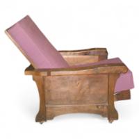 An Arts & Crafts Oak reading reclining Armchair - Thumbnail 1