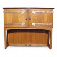 M. H. Baillie Scott for John Broadwood. An Oak Arts & Crafts Manxman Piano - Thumbnail 1