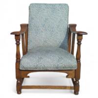A Well-Crafted Arts & Crafts Oak Reclining Armchair