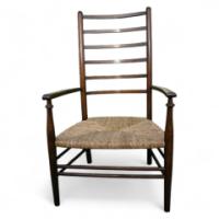 Liberty & Co. A rush seated ladder back Armchair - Thumbnail 1