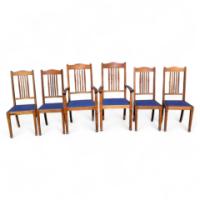 Shapland & Petter. A Well-Crafted set of six Arts & Crafts Oak dining chairs - Thumbnail 1
