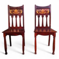 Shapland & Petter. A pair of Arts & Crafts hall chairs - Thumbnail 1