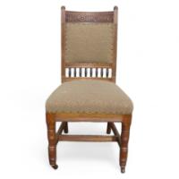 Two sets of four Oak dining chairs and a similar pair the design Attributed, to E.W.Godwin - Thumbnail 1