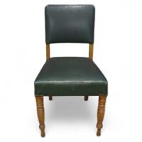 A set of 22 Well-Crafted Oak Gothic Revival upholstered dining chairs - Thumbnail 1