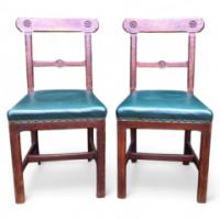 A W N Pugin for Gillows. A good pair of Gothic Revival oak sidechairs  - Thumbnail 1