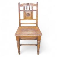 Bruce Talbert for Gillows. An Oak Gothic Revival metamorphic library chair - Thumbnail 1