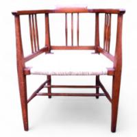 A stylish Arts & Crafts Glasgow style Armchair fully restored and professionaly re-rushed. - Thumbnail 1