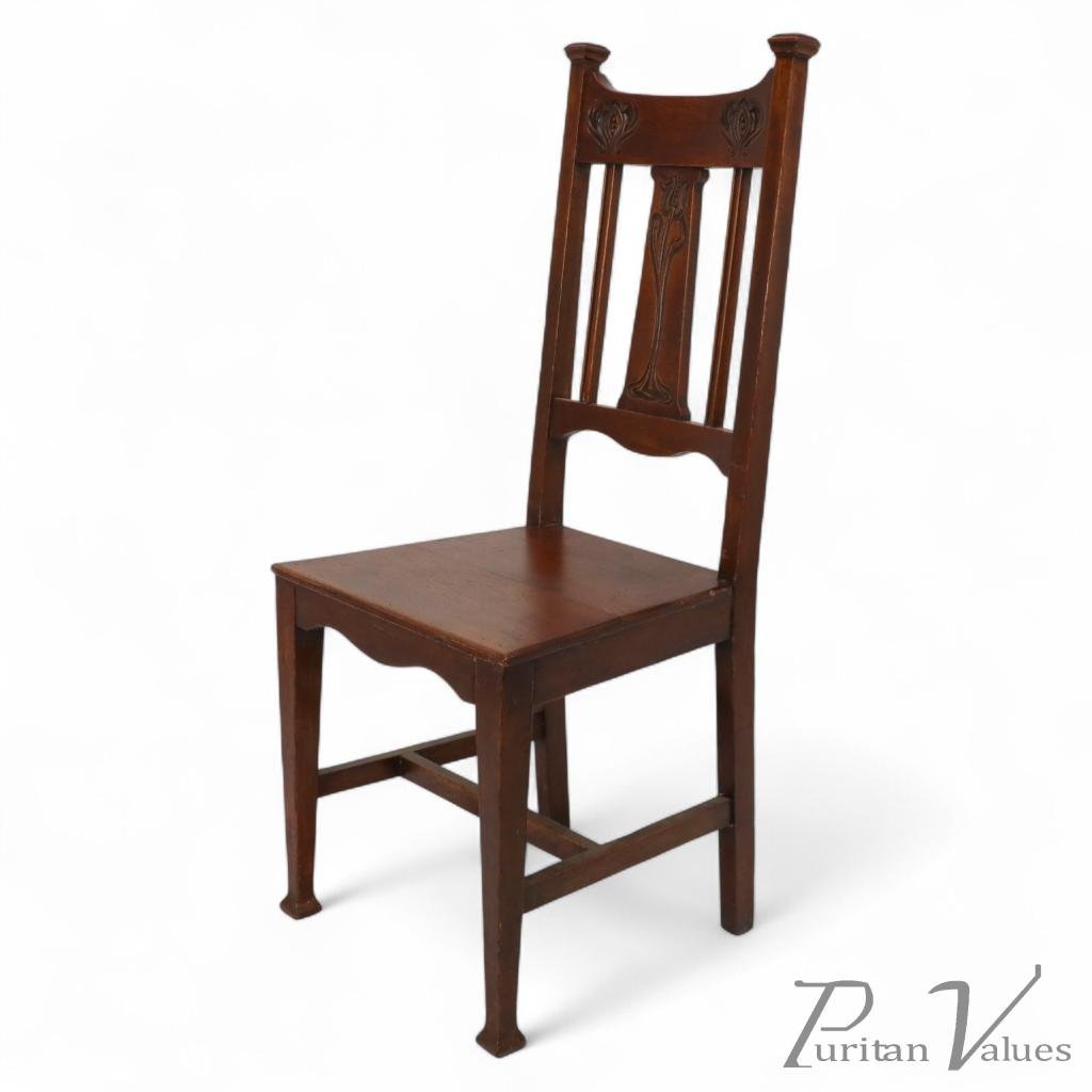 Shapland & Petter. A Top Quality Glasgow School Oak Arts & Crafts Hall Chair - Image 1