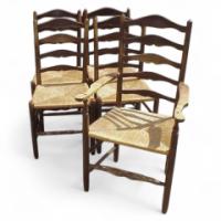 Ernest Gimson for Edward Gardiner. Set of six dining chairs called 'The Russell'  - Thumbnail 1