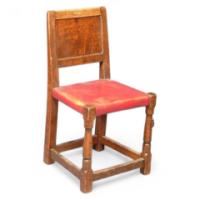 Robert Mouseman Thompson. adzed Oak side chair - Thumbnail 1
