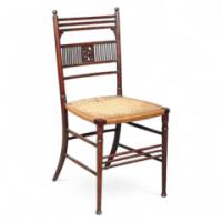 H. W. Batley. A mahogany and split cane side chair - Thumbnail 1