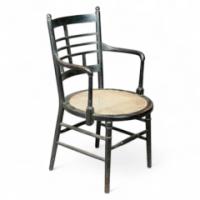E. W. Godwin for William Watt. An Anglo-Japanese ebonised elbow chair - Thumbnail 1