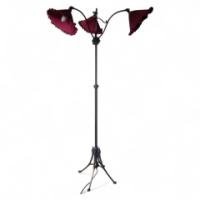 W. A. S. Benson. Rare three branch adjustable standard lamp with extending and inverting shades - Thumbnail 1