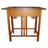 G. M. Ellwood for J. S. Henry. Arts & Crafts Oak centre table - Thumbnail 1