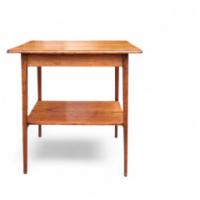A Well-Crafted Arts & Crafts Oak Side Table on Square Tapering Legs United by a Lower Shelf - Thumbnail 1