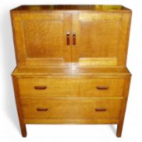 Arthur Simpson. Arts & Crafts Cabinet/linen Press