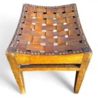 Arthur Simpson. An Oak Arts & Crafts stool - Thumbnail 1