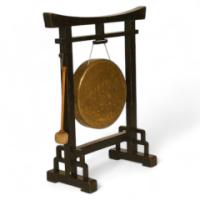 E. W. Godwin for William Watt. Anglo-Japanese gong and striking stick