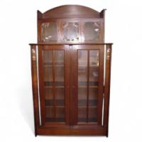 C F A Voysey for J S Henry. An Arts and Crafts oak display cabinet - Thumbnail 1