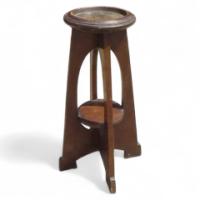 John Ednie for Wylie & Lochhead. A Glasgow School mahogany plant stand - Thumbnail 1