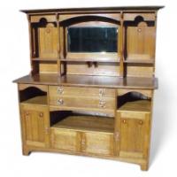 E. A. Taylor for Wylie & Lochhead. Oak Arts & Crafts sideboard - Thumbnail 1